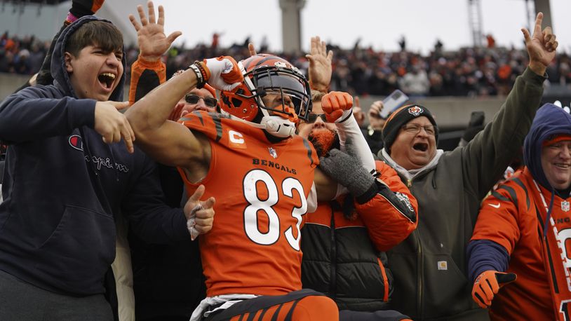  - The Bengals celebrate their legendary win against the KC Chiefs.