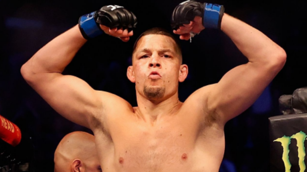 Nate Diaz in the Octagon